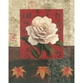 thumbnail image 2 of Unknown 20x24 Gold Ornate Wood Framed with Double Matting Museum Art Print Titled - White Chinese Rose, 2 of 4