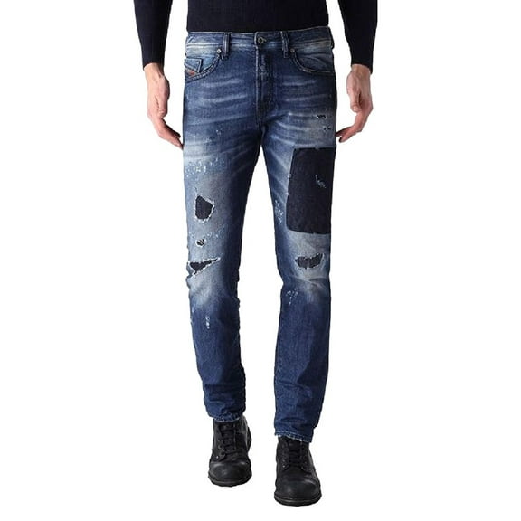 Diesel Men's Buster 0848H Tapered Jeans Dark Blue/Denim 27W x 30L