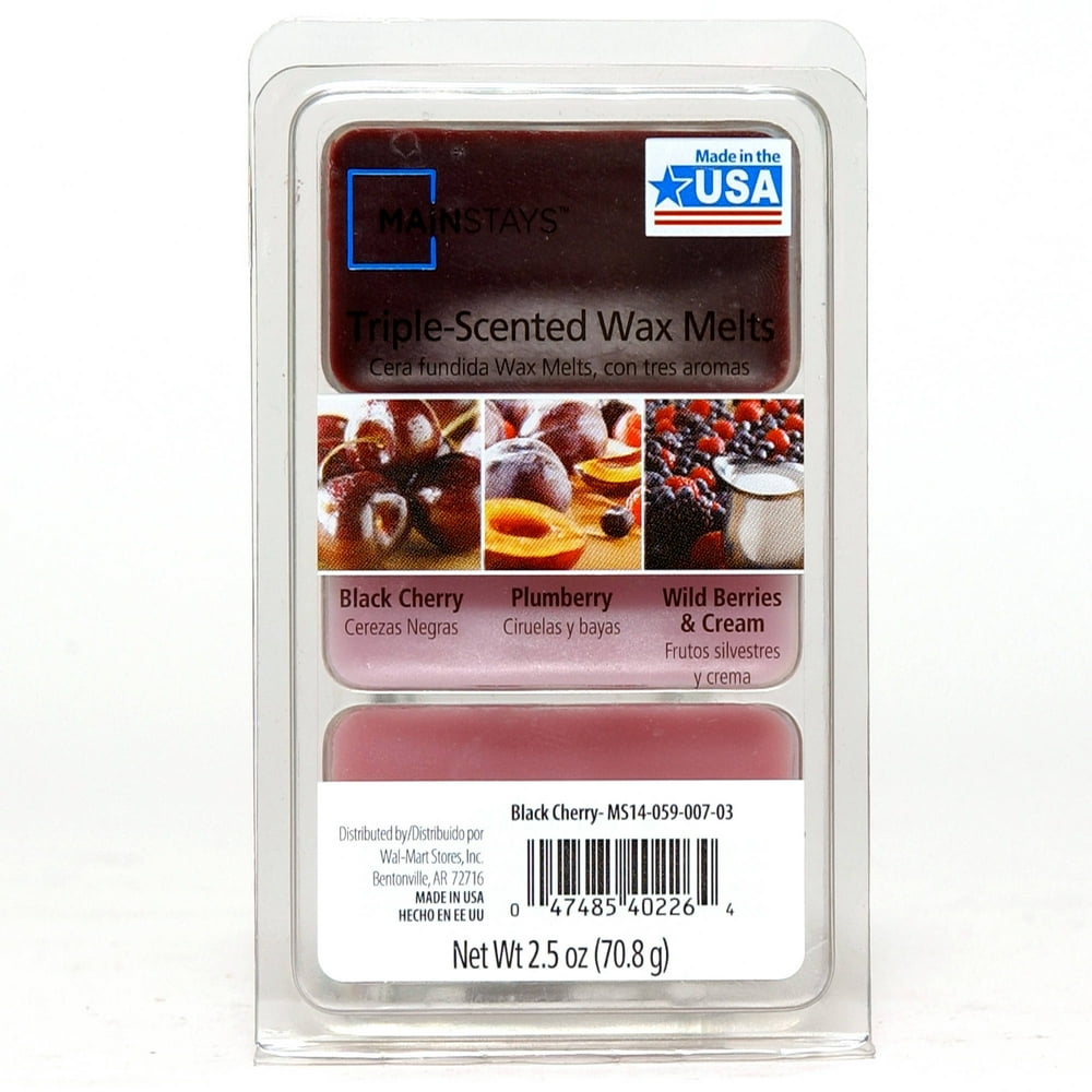 Mainstays 2.5Ounce Triple Pour Melt Wax Cubes, Black Cherry Walmart