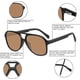 thumbnail image 4 of Classic Vintage Aviator Sunglasses for Women Men Large Frame Retro 70s Sunglasses, 4 of 4