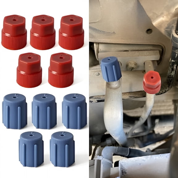 MELIVO R134a Air Conditioning Service Port Caps, 10 Pieces