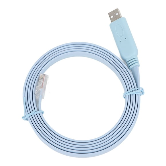 Cable de Consola USB A RJ45, Cable de Cobre Multi de Alta Velocidad de Alta Velocidad de 5.9 Pies de Largo.