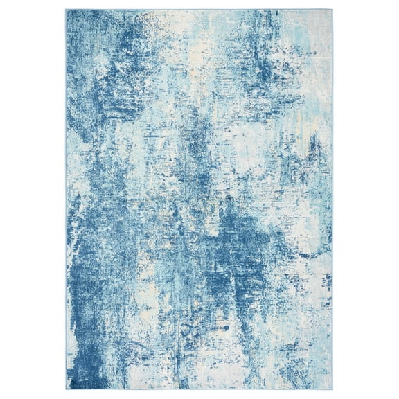 SAFAVIEH Jasper Celina Abstract Overdyed Area Rug, Aqua/Ivory, 8' x 10'