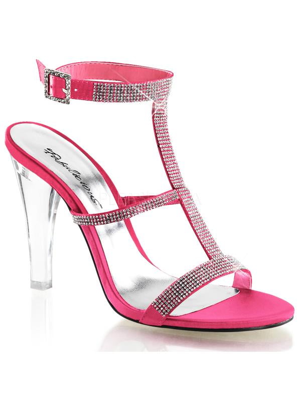 CLE418/CRLSA Fabulicious Shoes 4 1/2" Clearly Coral Satin Size: 11 CLE418/CRLSA Fabulicious Shoes 4 1/2" Clearly Coral Satin Size: 11