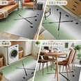 thumbnail image 6 of 2.7x5 Area Rugs, Sage Green Gray Ombre Non-Skid Rubber Backing Large Rectangle Rugs - Living Room Bedroom Home Office, Black Hockey Sticks Minimalist Style Indoor Floor Mat Carpets Washable Rug, 6 of 9