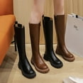 thumbnail image 2 of Women's High Boots - Thick sole Platform with Edgy Style, Stretch Calf for All-Day Comfort, 2 of 10