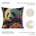 thumbnail image 4 of panda bear flowers butterflies Linen toss pillowcase decoration pillowcase gifting preferred 20x20 inch cushion cover 4 sets sofa pillowcase sofa bedroom living room car, 4 of 8
