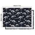 thumbnail image 5 of Black Cartoon Dinosaurs Skeletons Pattern Summer Placemats Table Placemats Set Of 6-Linen Kitchen Washable Placemats Table Mats 11.8"x17.7" Non-Slip Heat Resistant, 5 of 5