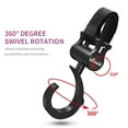 thumbnail image 3 of Sunveno Stroller Hook 360° Multi Purpose Hooks Hanger Diaper Bag Hanger-2 Pack, 3 of 6