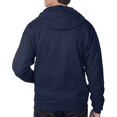 thumbnail image 5 of Hanes Men's EcoSmart Full-Zip Hooded Sweatshirt, Long Sleeve Pullover Pocket Hoodie, Navy, 3XL, 5 of 5