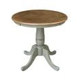 thumbnail image 5 of 30'' Round Solid Wood Pedestal Dining Table with 2 San Remo Splat Back Dining Chairs in Distressed Hickory/Stone, 5 of 5