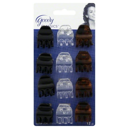 - (2 Pack) Goody Small Claw Clips, 12 count
