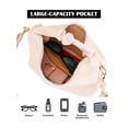 thumbnail image 5 of Gustave Small Crossbody Hobo Bag for Women Soft PU Leather Tote Handbag Clutch Purse Slouchy Trendy Everyday Shoulder Bag with Adjustable Strap - White, 5 of 7