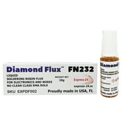 Diamond Flux FN232 Liquid Soldering Flux with Brush. 10g Bottle for Repairing/Soldering Electronics. New