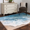 thumbnail image 3 of 4'x6' Area Rugs, Aqua Coastal Indoor Outdoor Area Rug for Living Room Bedroom, Summer Beach Seaside Nautical Washable Bathroom Rugs Kitchen Floor Carpet Mats Home Decor Aesthetic, 3 of 8