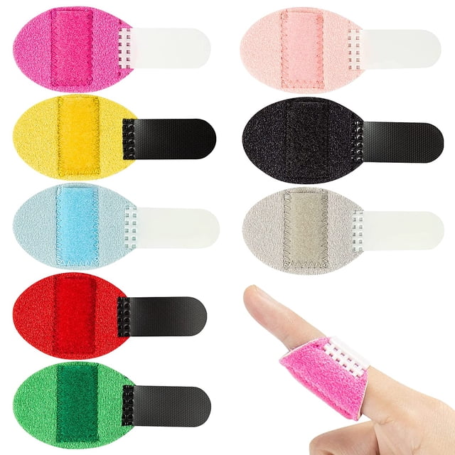 Woeilo 8pcs Finger Splint Adjustable Trigger Finger Splints Finger Brace Index Finger for Broken Finger, Arthritis, Injured Finger