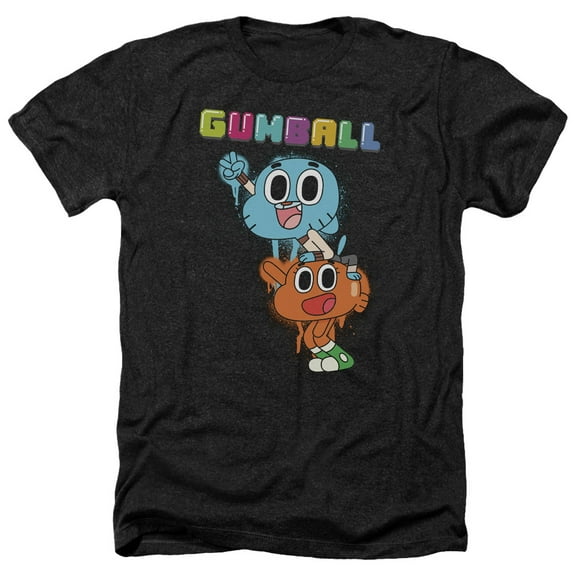 Amazing World Of Gumball - Gumball Spray - Heather Short Sleeve Shirt - XXX-Large