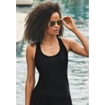 thumbnail image 3 of Swimsuits for All Women's Chlorine Resistant Racerback Tankini Top, 3 of 5
