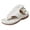 White, variant on Women Round Toe Flip Flops Chunky Wedge Low Heeled Sandals Breathable Summer Beach Travel Polka Dot Fashion Mules Shoes White Size 8