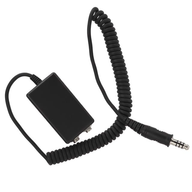 Adaptador de auriculares para piloto, 150 cm/59,06 pulgadas, adaptador universal para auriculares de aviación, adaptador de auriculares para helicóptero a GA, adaptador de auriculares para avión, ren