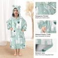 thumbnail image 4 of Wearable Blanket with Sleeves and Pocket Oversized Hooded Sweatshirt 3-14 YR Cute Cartoon Llama Pattern S, 4 of 7
