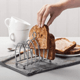 thumbnail image 2 of 2X Toast Bread Rack Holder 6 Slice Stainless Steel Toast Rack with Ball Feet and Loop Carry Handle, 2 of 5