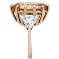 thumbnail image 4 of IP Rose Gold(Ion Plating) Brass Ring with AAA Grade CZ in Champagne for Women Style GL243, 4 of 4