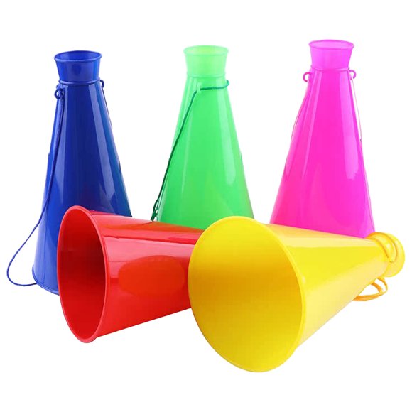 HEATSHAKING 5Pcs Loud Horn Plastic Red for Sports Fans Events