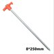 thumbnail image 2 of Clavijas para tienda de campaña resistentes, anclajes para suelo duro, 25 cm, clavijas para suelo de acero, accesorio para acampar, acero galvanizado, naranja 4 piezas JAMW  Sencillez, 2 of 5