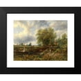 thumbnail image 2 of Frederick Waters Watts 14x12 Black Modern Framed Museum Art Print Titled - A Lock on the Stour, 2 of 5