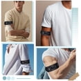 thumbnail image 5 of 2Pcs Black Gothic Imitation Pu Leather Armband Bracelets Strap Mens Punk Rock Cuff Wrap Bangle Bracelet Adjustable Goth Wristband with Ring Bulk, 5 of 7