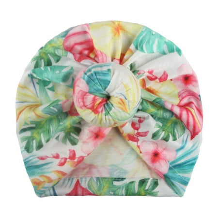 

Relanfenk Baby Hats Toddler Kids Boy Girl Floral Print Knotted Beanie Headwear Accessories Hat