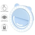 thumbnail image 3 of Selfie Ring Light Portable Clip-On Rechargeable Selfie Filler With 36 Leds, For Iphone/Android Smartphone Camera, 3 Brightness Setting Modes,Blue, 3 of 3