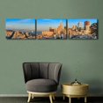 thumbnail image 3 of 3 Pieces American Cityscape Canvas Paintings Home Decor Atlantic City Skyline Bathroom Decor Wall Art Dusk Cityscape Modern Artwork Print on Canvas Framed Ready to Hang 14x20 inch x3, 3 of 5