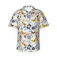 thumbnail image 2 of Xecao Flowers Butterfly print Hawaiian shirt - a stylish short-sleeve button-down for men, perfect for casual beach and tropical outings., 2 of 9
