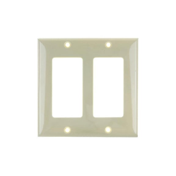 SUNLITE 2 Gang Decorative Plate Ivory Color E302I