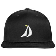 Embroidered SailBoat, Mainsail and Geneo Sailing Logo-EM-0050-Black
