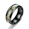 thumbnail image 6 of HOOUN Mens Thumb Ring Womens Steel Ring Matte Engagement Ring Jewelry Size:5-13-C-black-12, 6 of 9