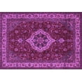 thumbnail image 1 of Ahgly Company Indoor Rectangle Medallion Purple Traditional Area Rugs, 5' x 7', 1 of 4
