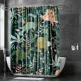 thumbnail image 5 of Kids Shower Curtains,Funny Dinosaur Shower Curtains, Cute Dinosaur for Boys Girls, Green Plant Leaf Flowers Colorful Bathroom Decor with Hooks Waterproof Fabric Polyester Bathtub Decorative, 5 of 6