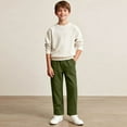 thumbnail image 7 of TEAJOPSUU Boys Corduroy Pants Casual Elastic Waist Drawstring Baggy Pants Wide Leg Loose Fit Joggers Sweatpants with Pockets B-Green, 7 of 7