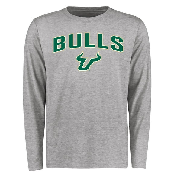 Men's Ash South Florida Bulls Proud Mascot Long Sleeve T-Shirt