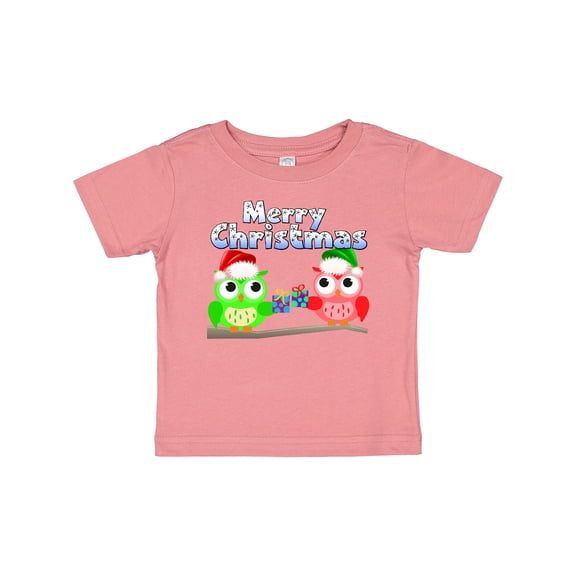 Inktastic Merry Christmas Owls Boys or Girls Baby T-Shirt