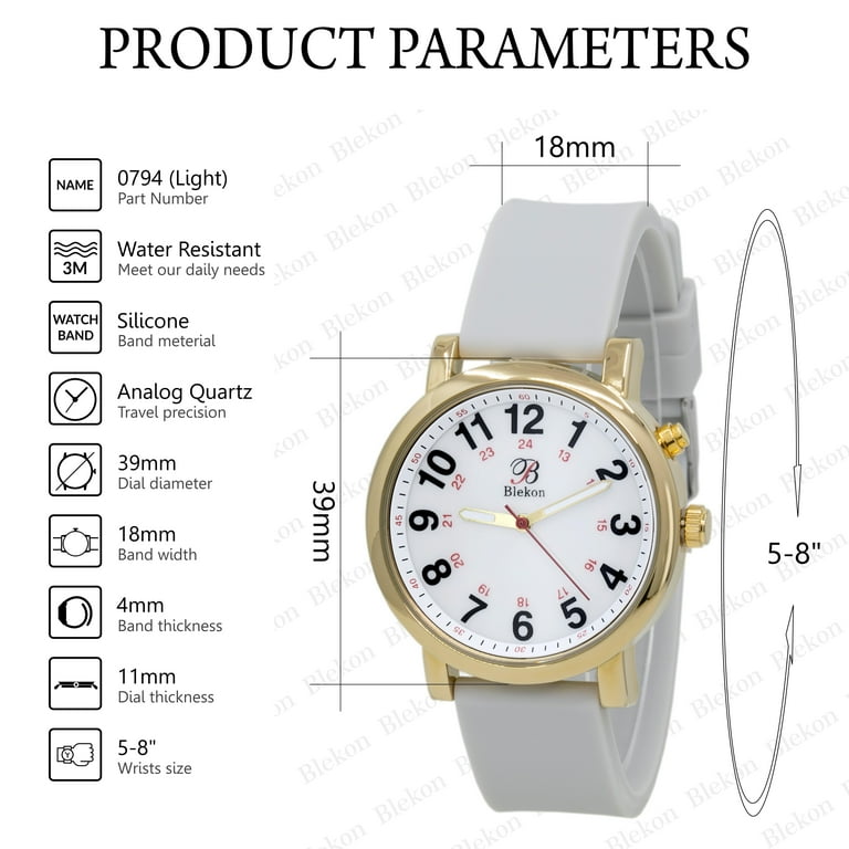 Watch with military time and second hand sale