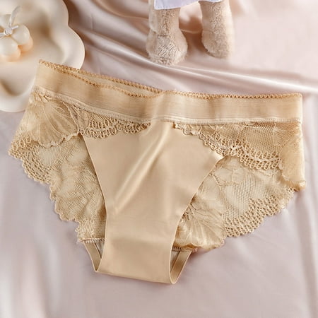Akiihool Underpants for Women Plus Size Women Cotton Underwear High Waist Tummy Control Panties Ladies Panty Plus Size Briefs (Khaki XL)