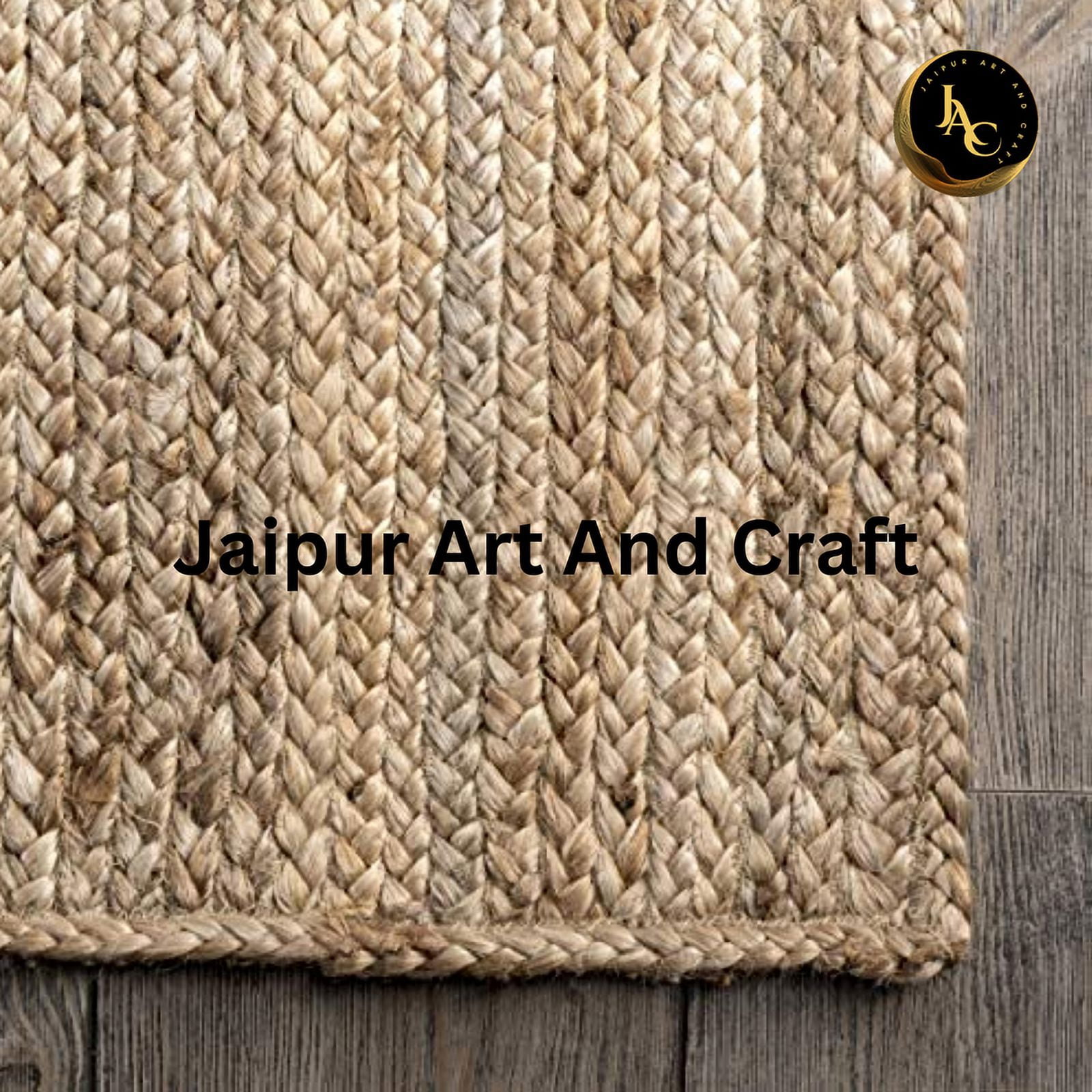 Jaipur Art And Craft Jute Area Rug Rectangle Braided Reversible Carpet for Bed Room (2x6 Sq ft)