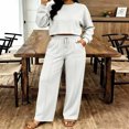 thumbnail image 4 of KyCheLot Women's Sweatsuits Oversized 2 Piece Outfits Long Sleeve Pullover Tops and Sweatpants Casual Set, 4 of 9