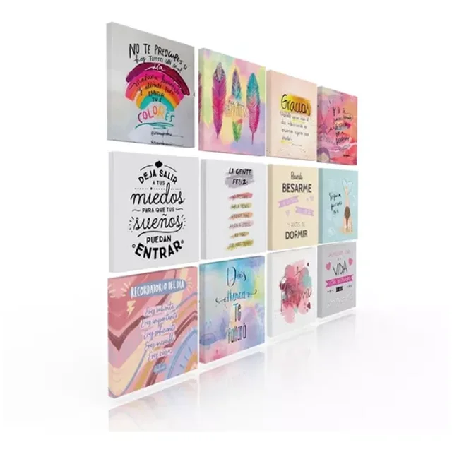 Set De 12 Cuadros Decorativos Especiales