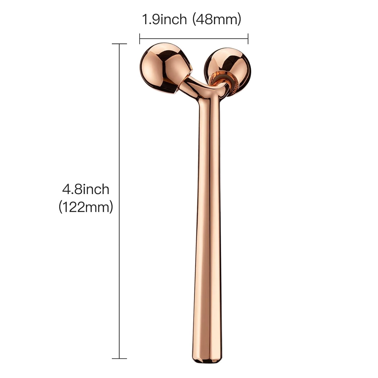 Face Roller, Facial Metal Massager, Massage Tool for face (Rose)