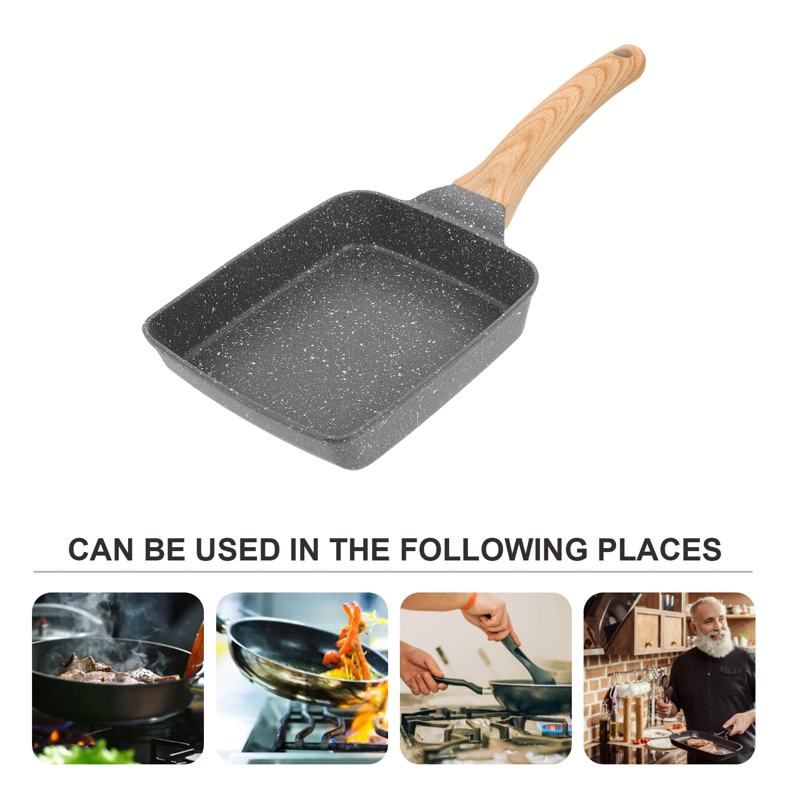 ETHZZLE Non Stick Frying Pan Stone Easy to Clean for Home Users 1Pack